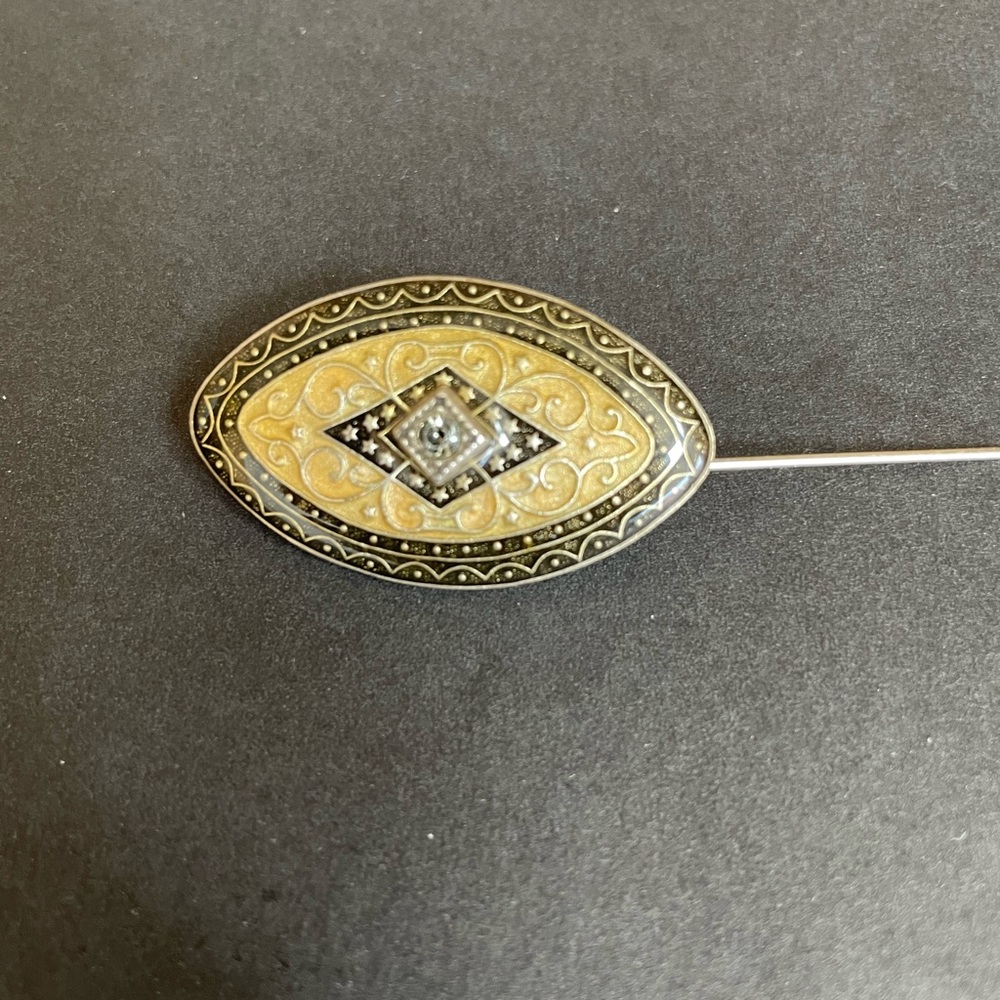 Vintage Catherine Popseco France enamel brooch